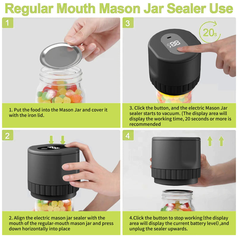 Electric Mason Jar Vacuum